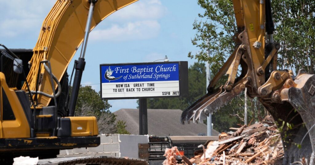 240812 Sutherland Springs Texas First Baptist Church demolition ac 1008p 35bb61