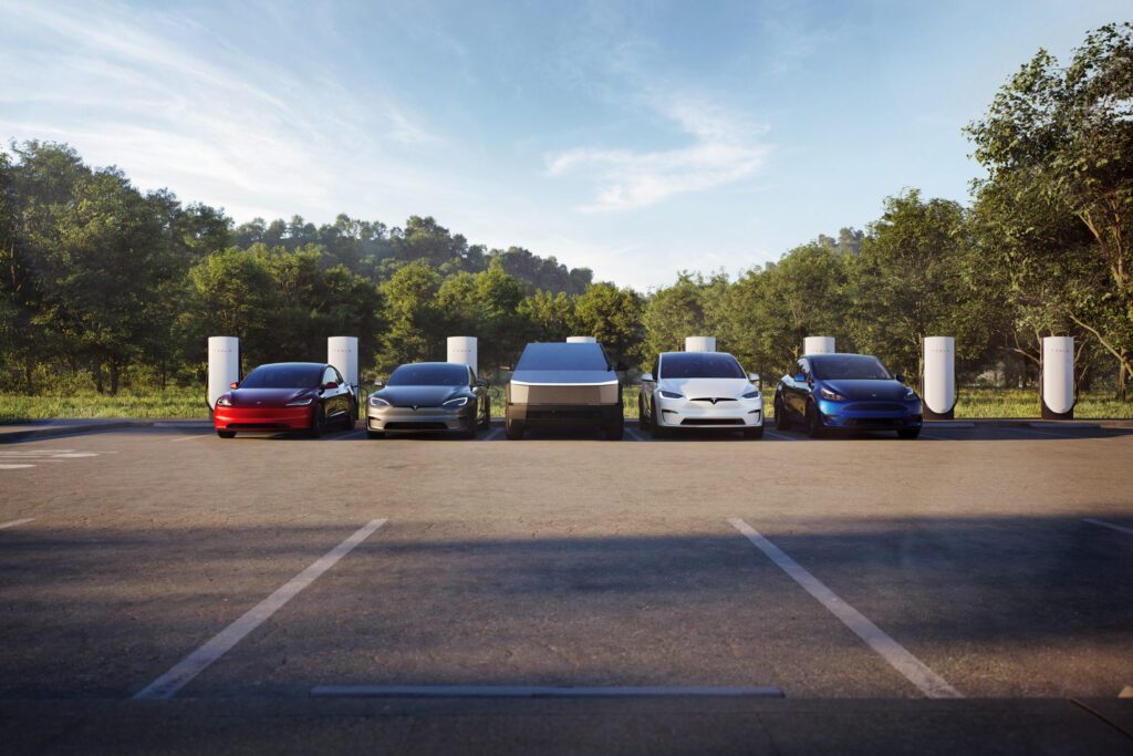 tesla lineup supercharger scaled