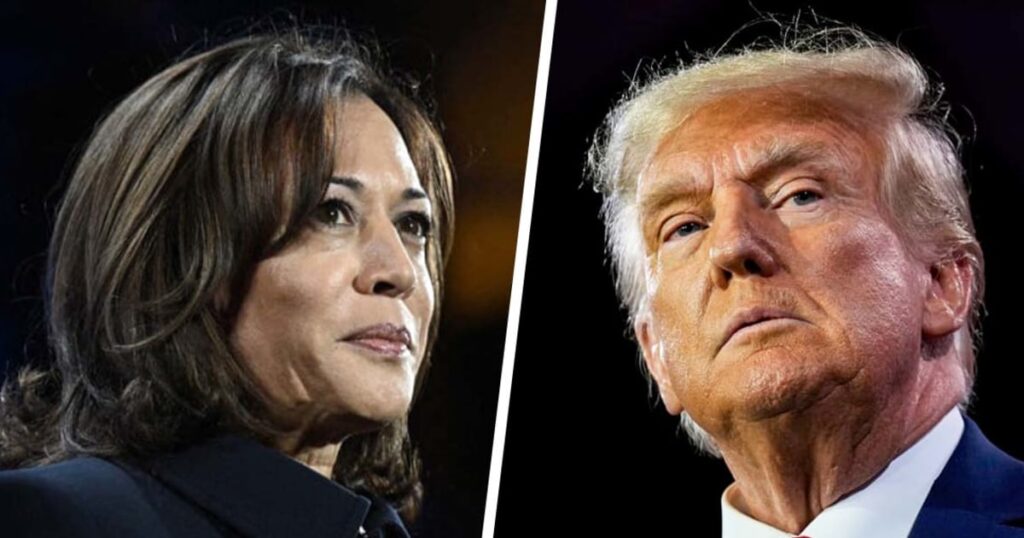 240807 kamala harris donald trump 2 up split 3x2 ac 938p 57baea