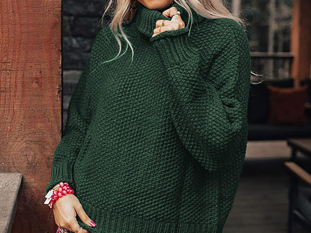 Oversized turtle neck longsleeve sweater