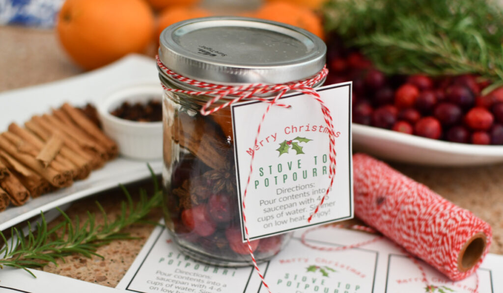 Mason Jar Christmas Gifts Stovetop PotPourri