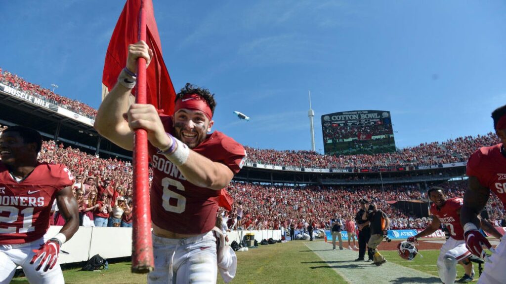 baker mayfield oklahoma flag