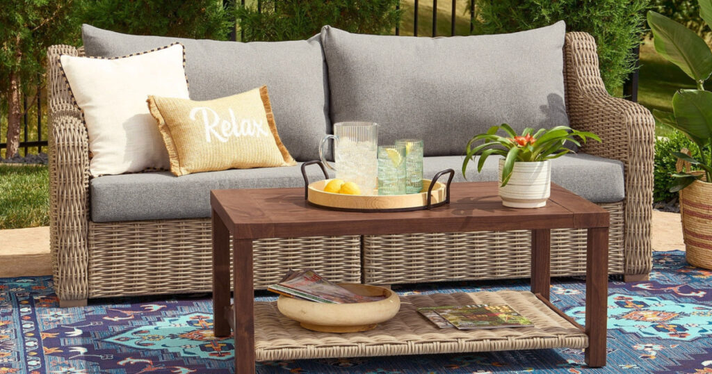 Better Homes Gardens Bellamy Wicker Outdoor Sofa