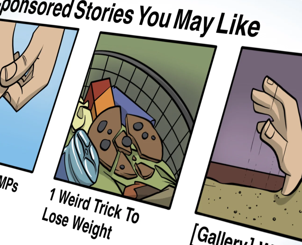 Pandoras Chumbox sponsored content recommendation clickbait comic feature updated