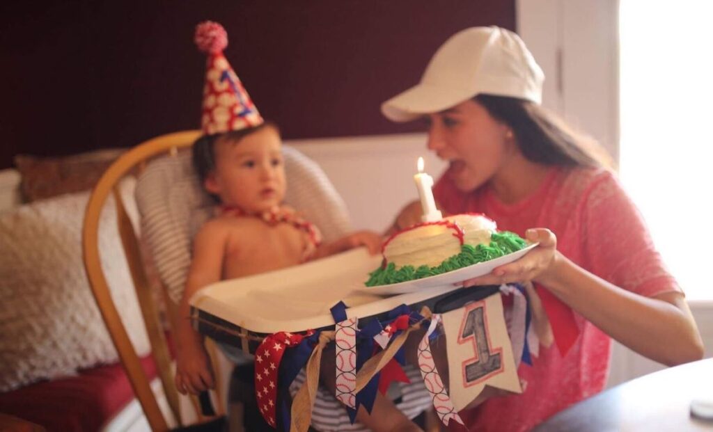 babys first birthday smash cake