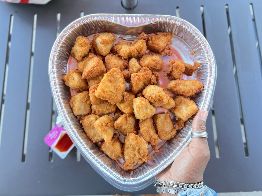 chick fil a heart nugget tray