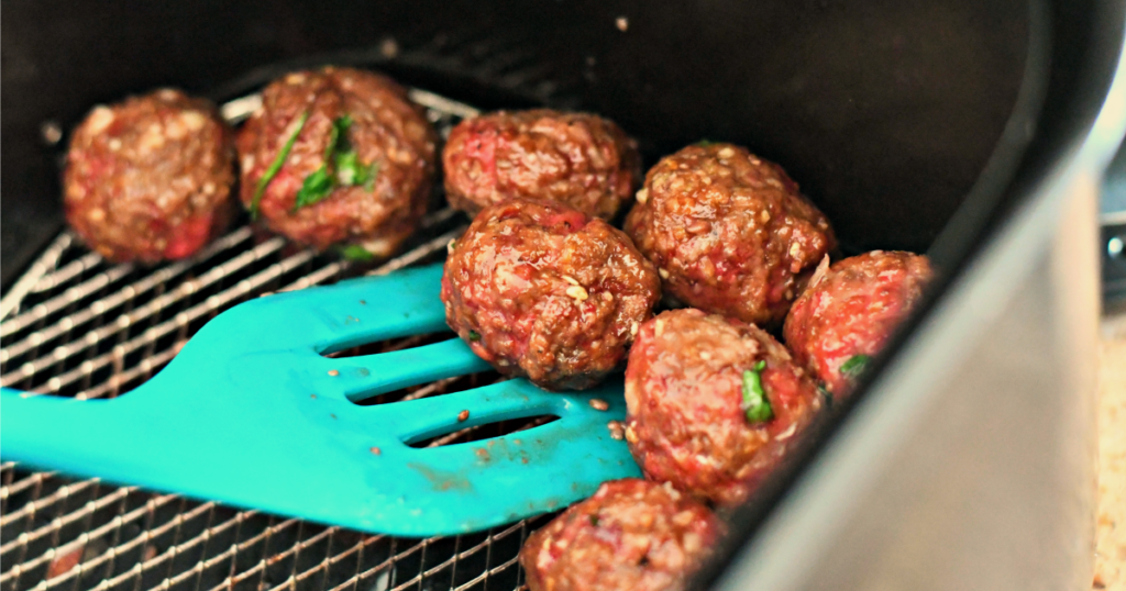 easy parm meatballs using the air fryer