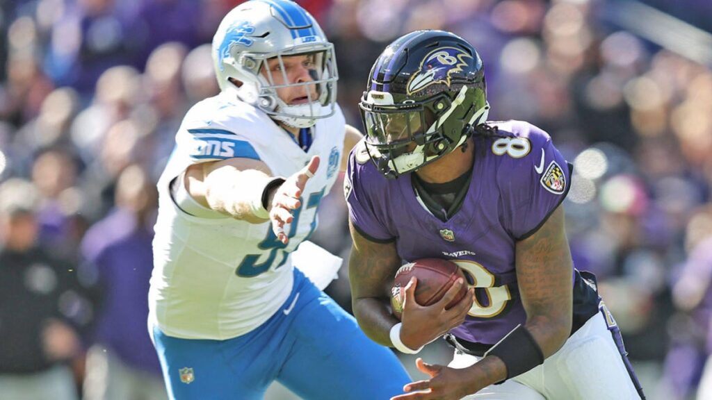 getty aidan hutchinson lamar jackson lions ravens