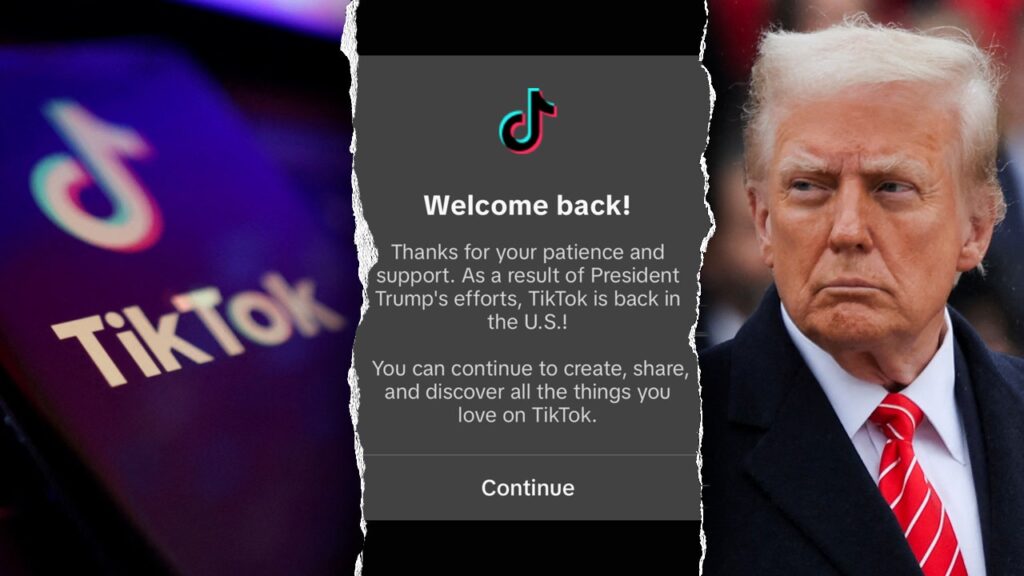 tiktok welcome back trump