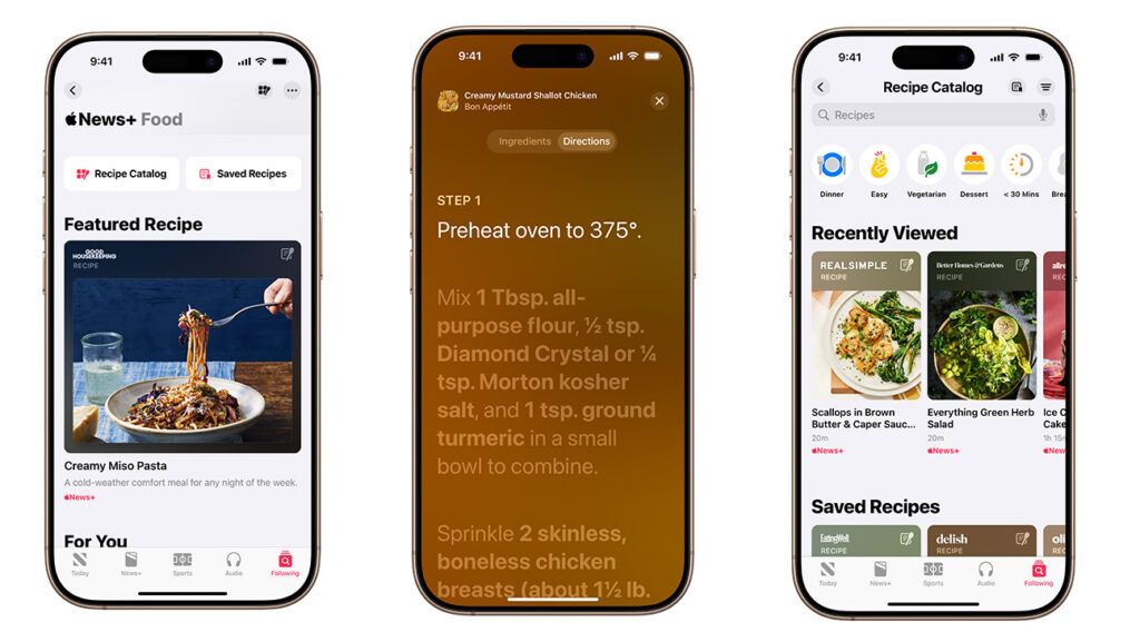 Apple News Cooking Screens Split Publicity H 2025