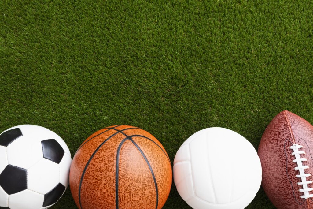 generic sports balls basketball volleyball football soccer web