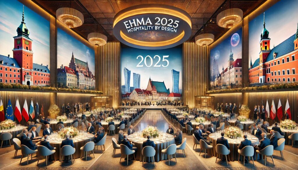 DALLE 2025 03 23 182416 An elegant high end conference event in Warsaw Poland representing the 51st