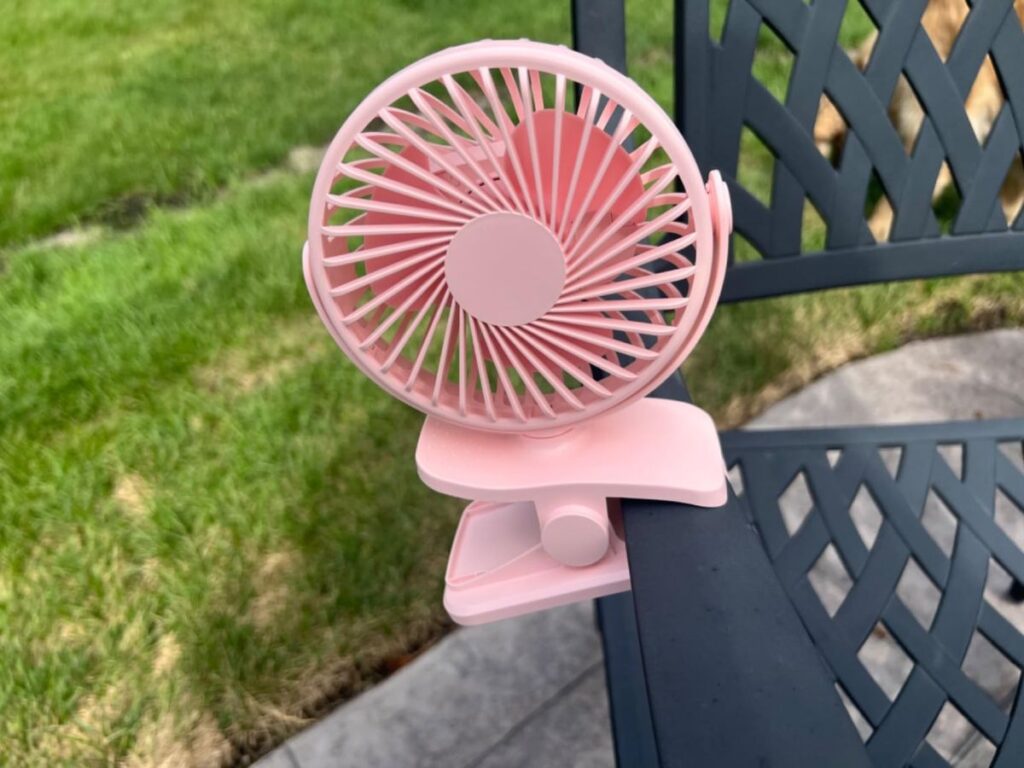 Portable Clip on Fan in Pink