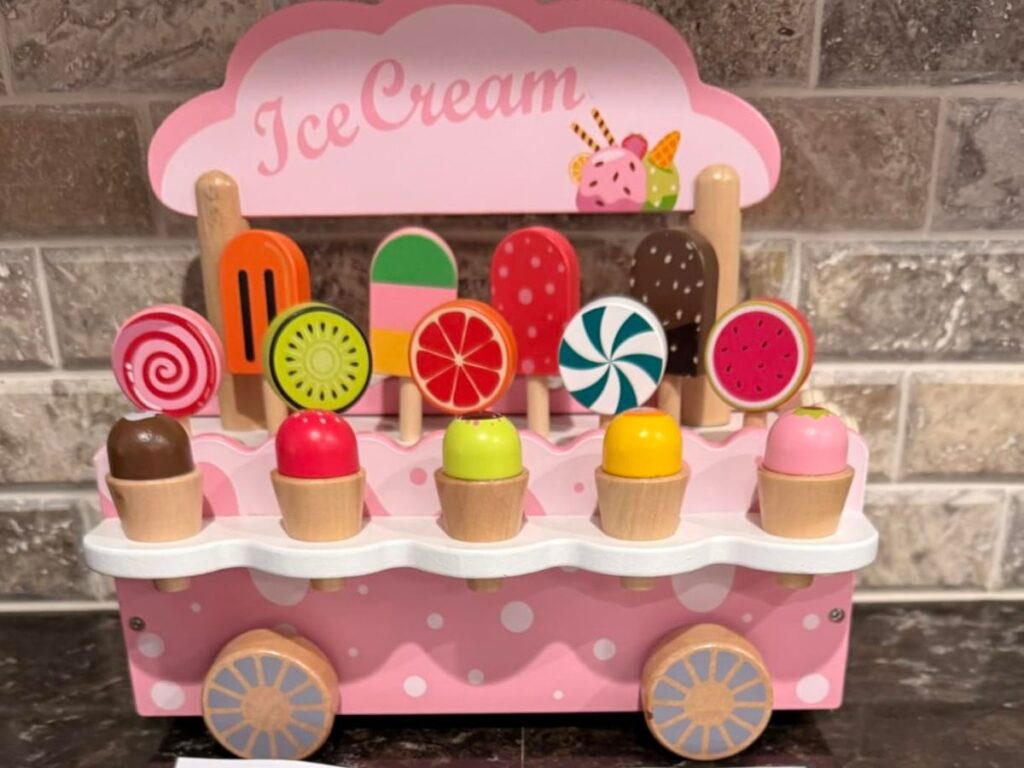 Wooden Montessori Ice Cream Playset